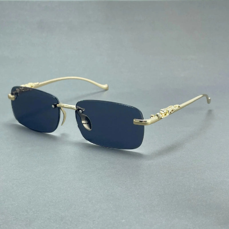 Frameless Leopard Sunglasses