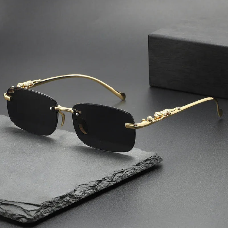 Frameless Leopard Sunglasses