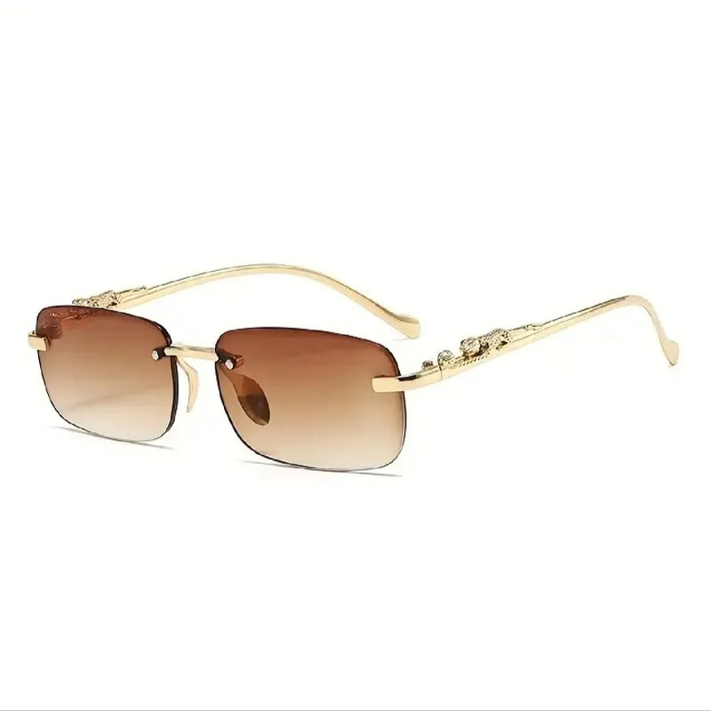 Frameless Leopard Sunglasses